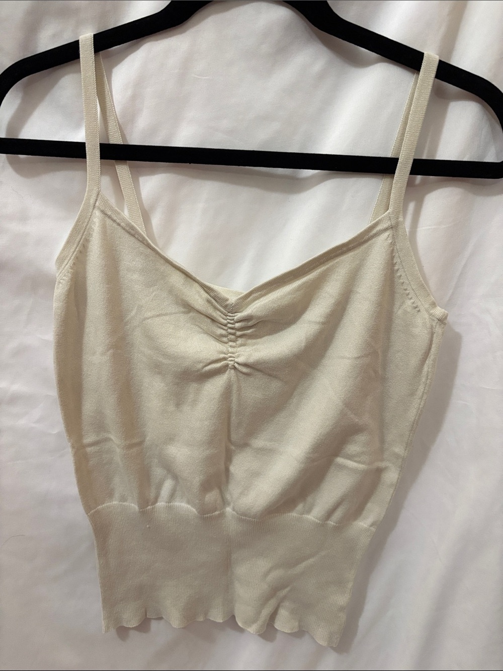 Mossimo Supply Co. Cream Ruched Strap Bandeau